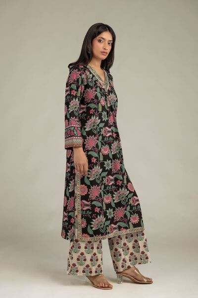 Embroidered | Cambric | Floral Cambric Pants | USD 30.00