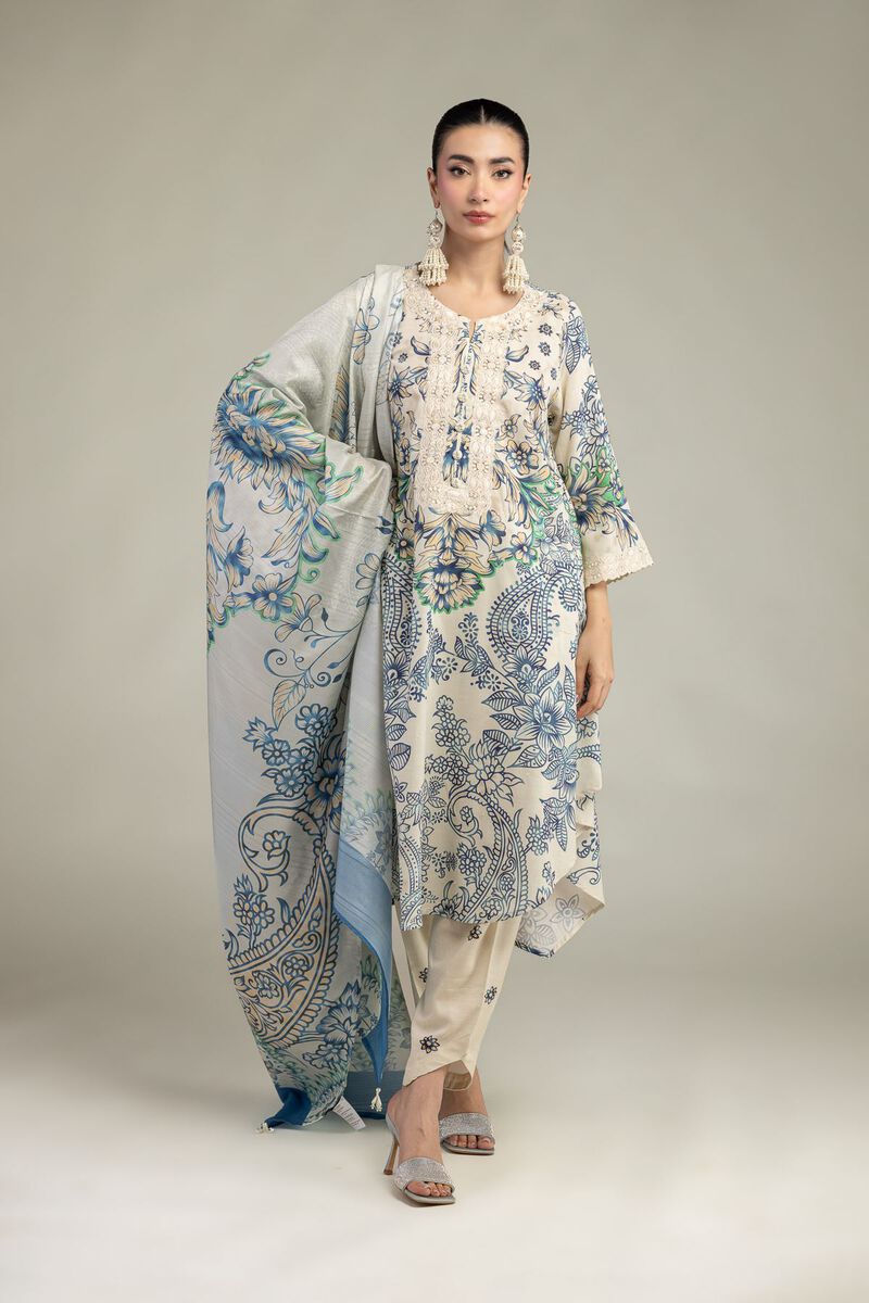 Embroidered | Polyester Silk | Floral Silk Dupatta | USD 30.00