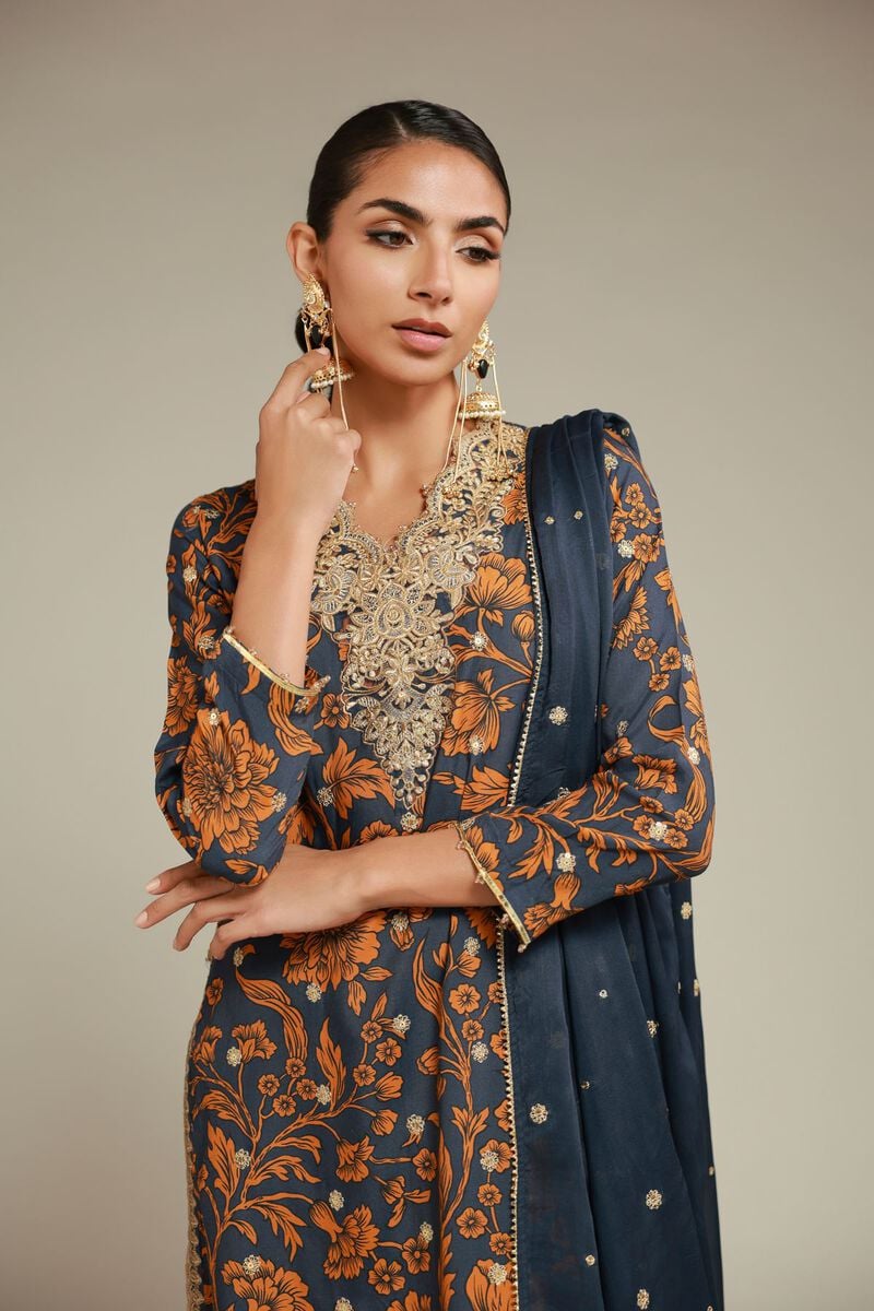 Embroidered | Raw Silk | 3 Piece Co-ord Set | USD 145.00