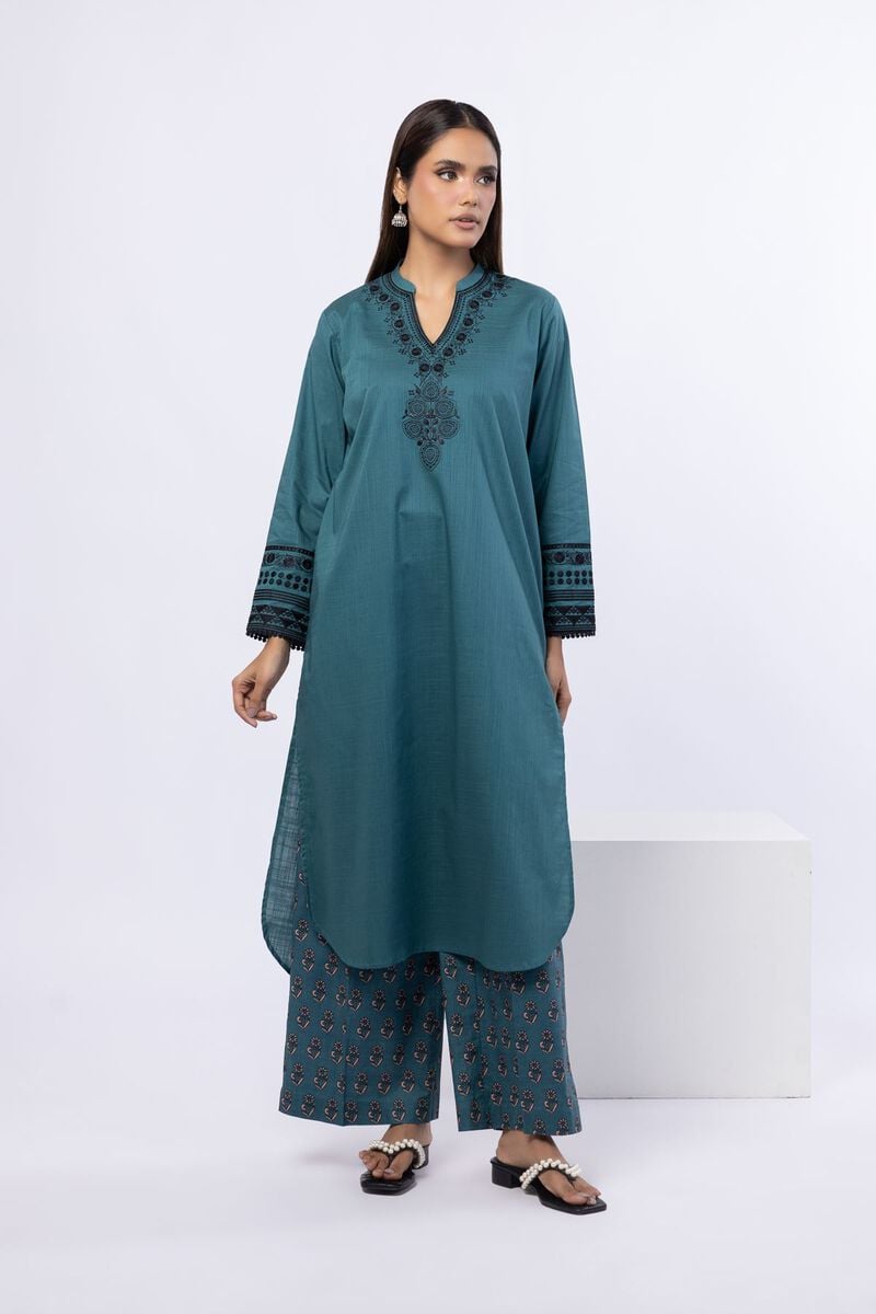 Embroidered | Crosshatch Poplin | Kurta | USD 12.50