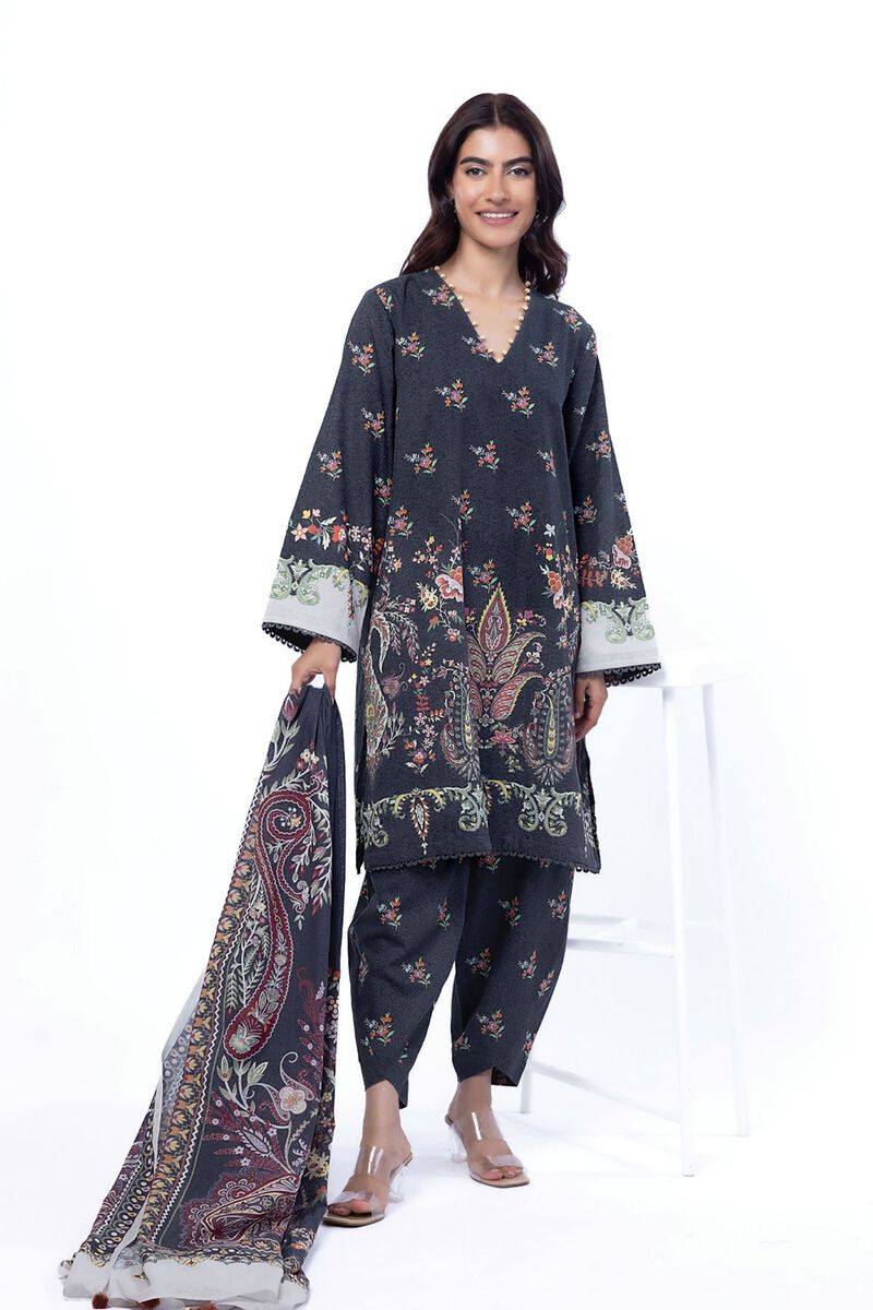 Printed | Karandi | Tailored 3 Piece | USD 50.00