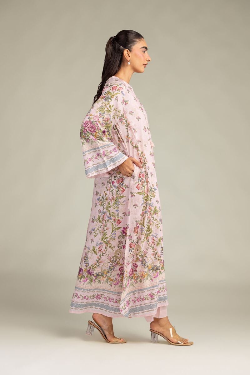 Printed | Raw Silk | Pink Silk Kurta | USD 45.00