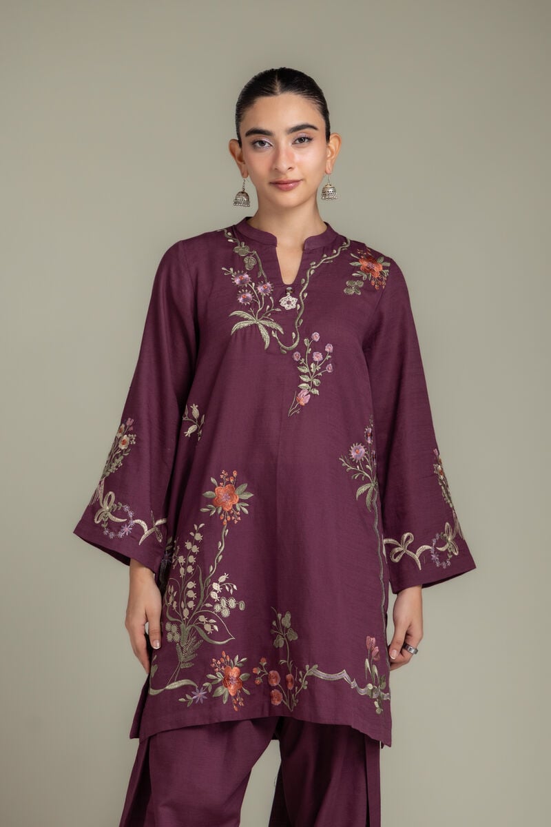 Embroidered | Light Khaddar | Fabrics 2 Piece | Top and Bottom | null
