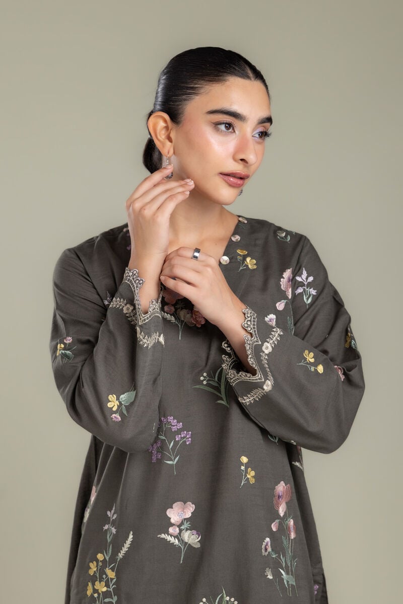 Embroidered | Light Khaddar | Fabrics 2 Piece | Top and Bottom | null