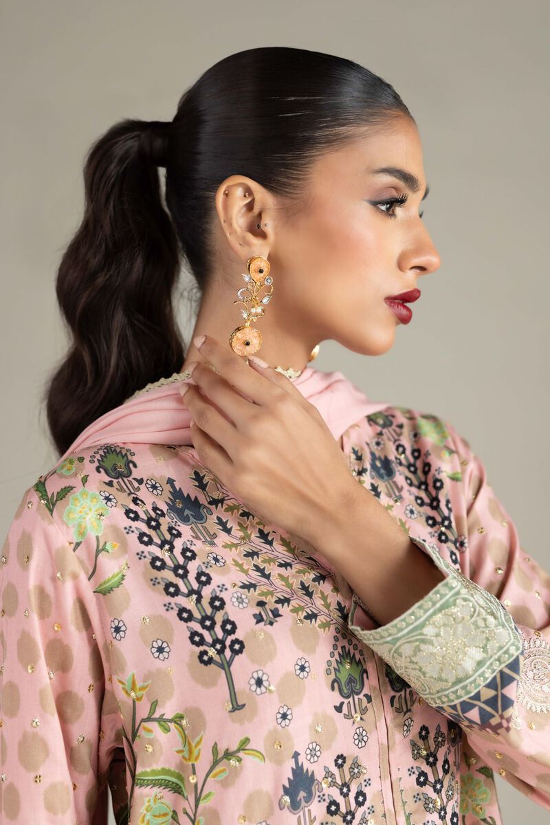 Embroidered | Raw Silk | 3 Piece Co-ord Set | USD 50.00