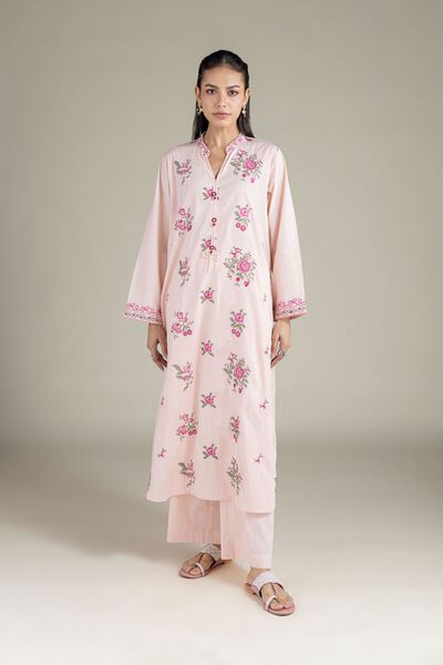 Embroidered | Textured Cambric | Solid Pants | USD 25.00