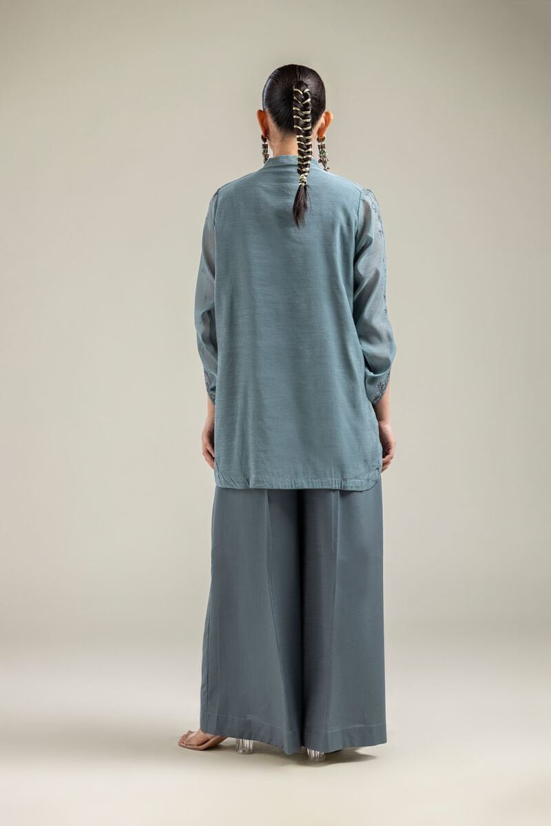 Paper Silk | Embroidered Silk Kurta | USD 70.00