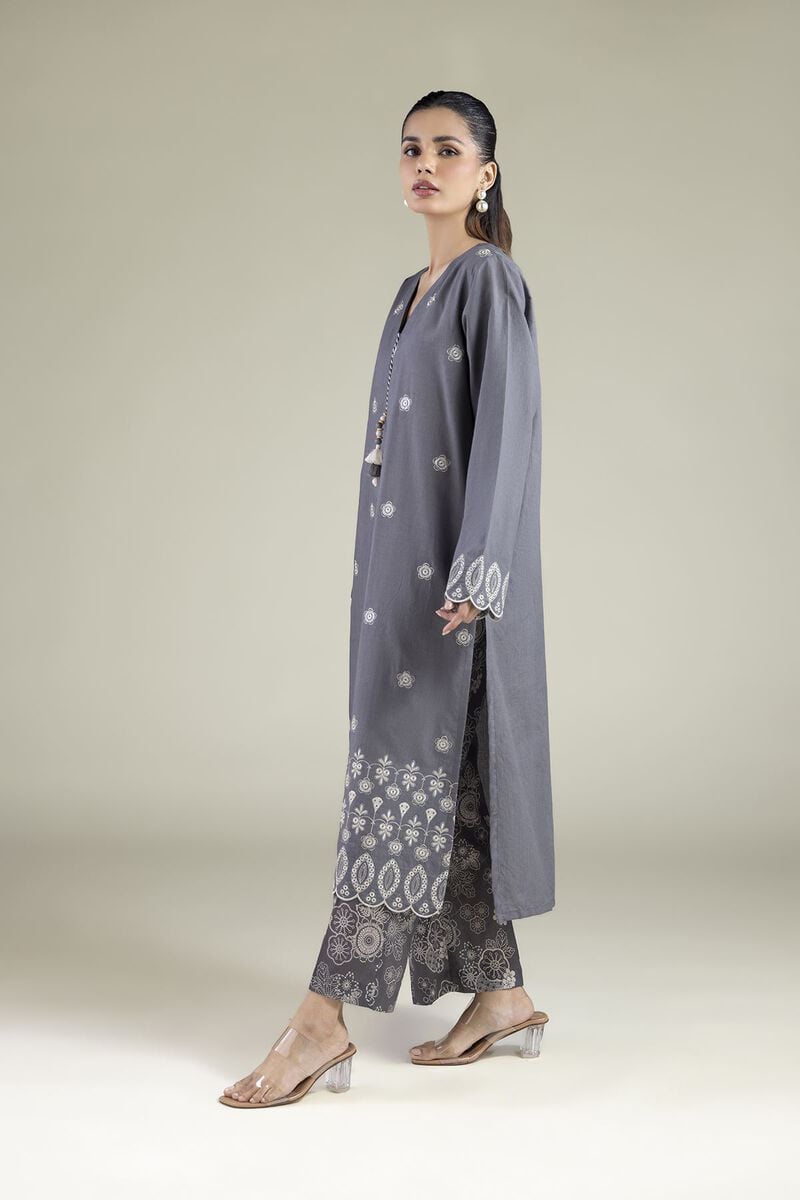 Embroidered | Cambric | Tailored 2-Piece Set | USD 55.00
