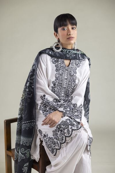 Embroidered | Cambric | Cambric Tailored 3-Piece | USD 80.00