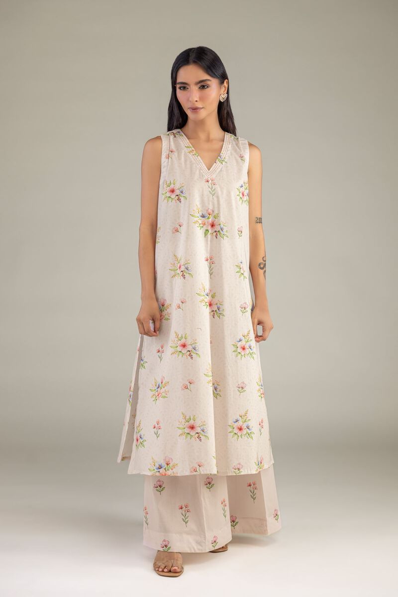 Printed | Cambric | Sleeveless Cambric Kurta | USD 35.00