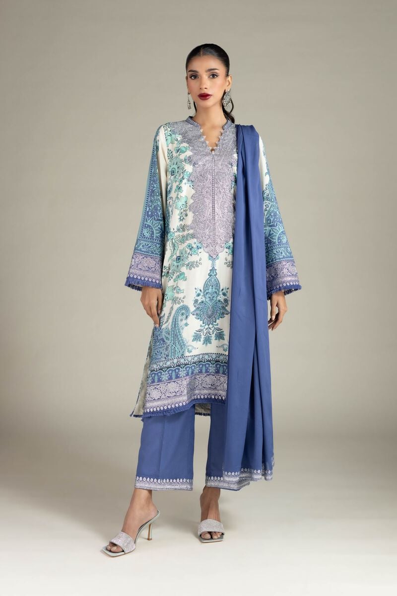 Embroidered | Raw Silk | 3 Piece Co-ord Set | USD 50.00