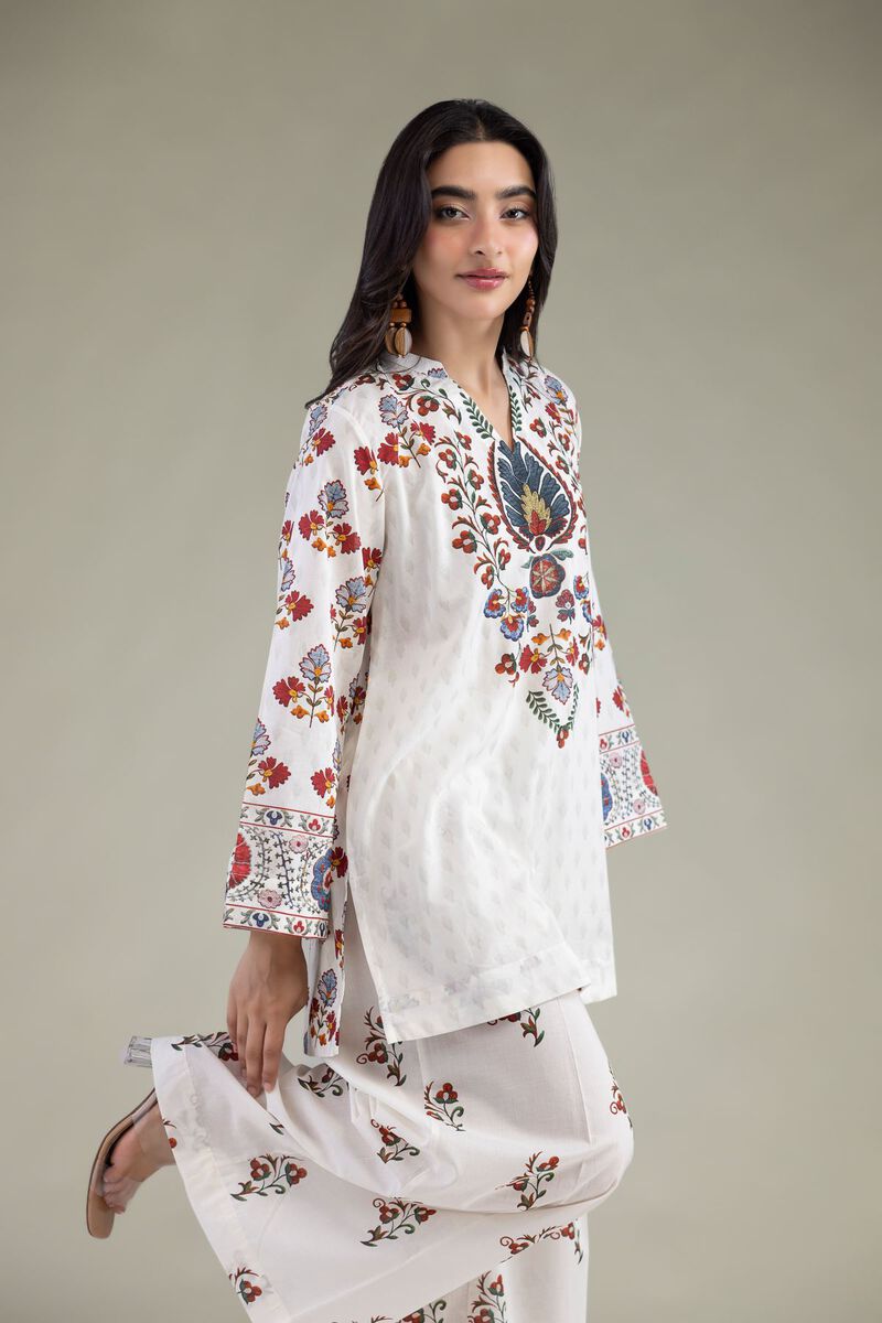 Printed | Cambric | White Cambric Kurta | USD 35.00