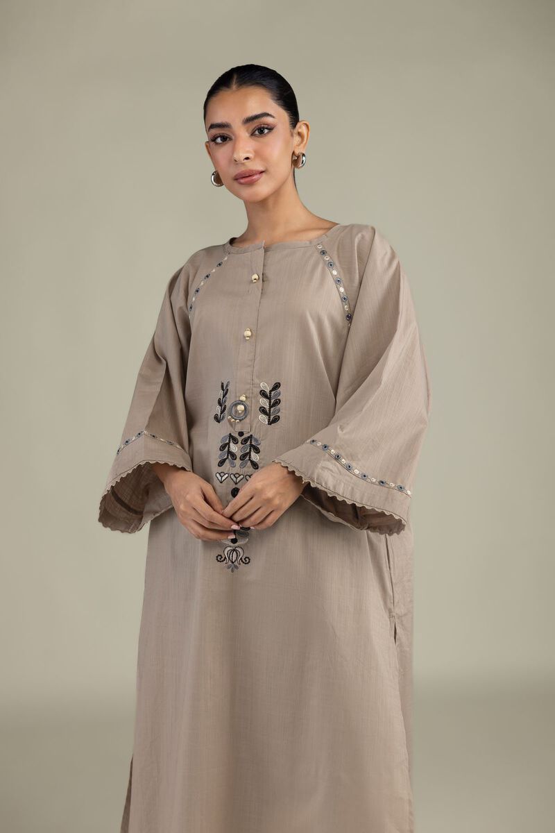 Textured Cotton | Embroidered | Textued Cotton Kurta | USD 40.00