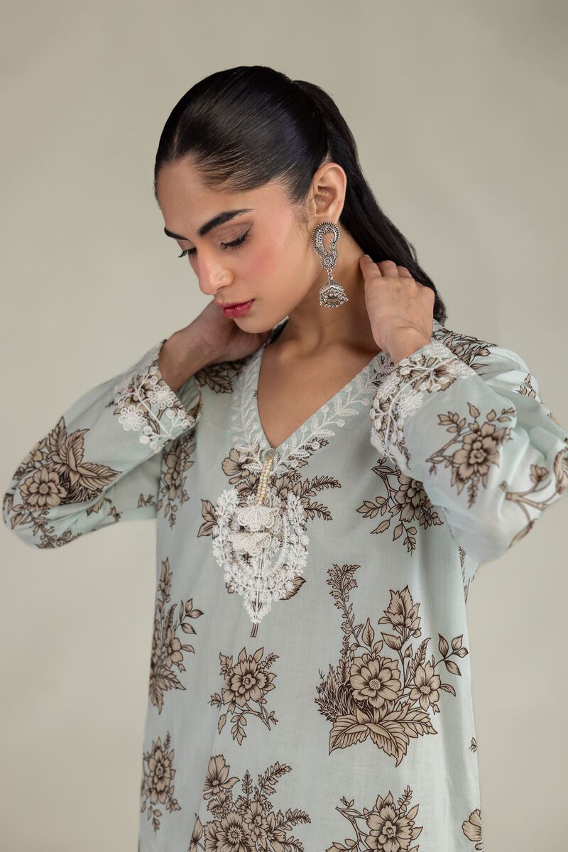 Embroidered | Cambric | Short Floral Kurta | USD 35.00