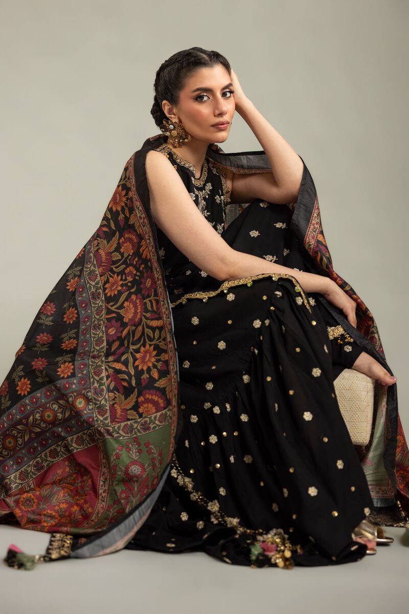 Embroidered | Raw Silk | 3-Piece Co-ord Set | USD 180.00