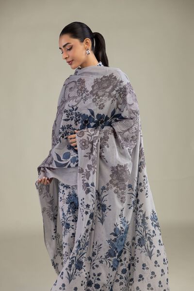 Printed | Lawn | Gray Lawn Dupatta | USD 25.00