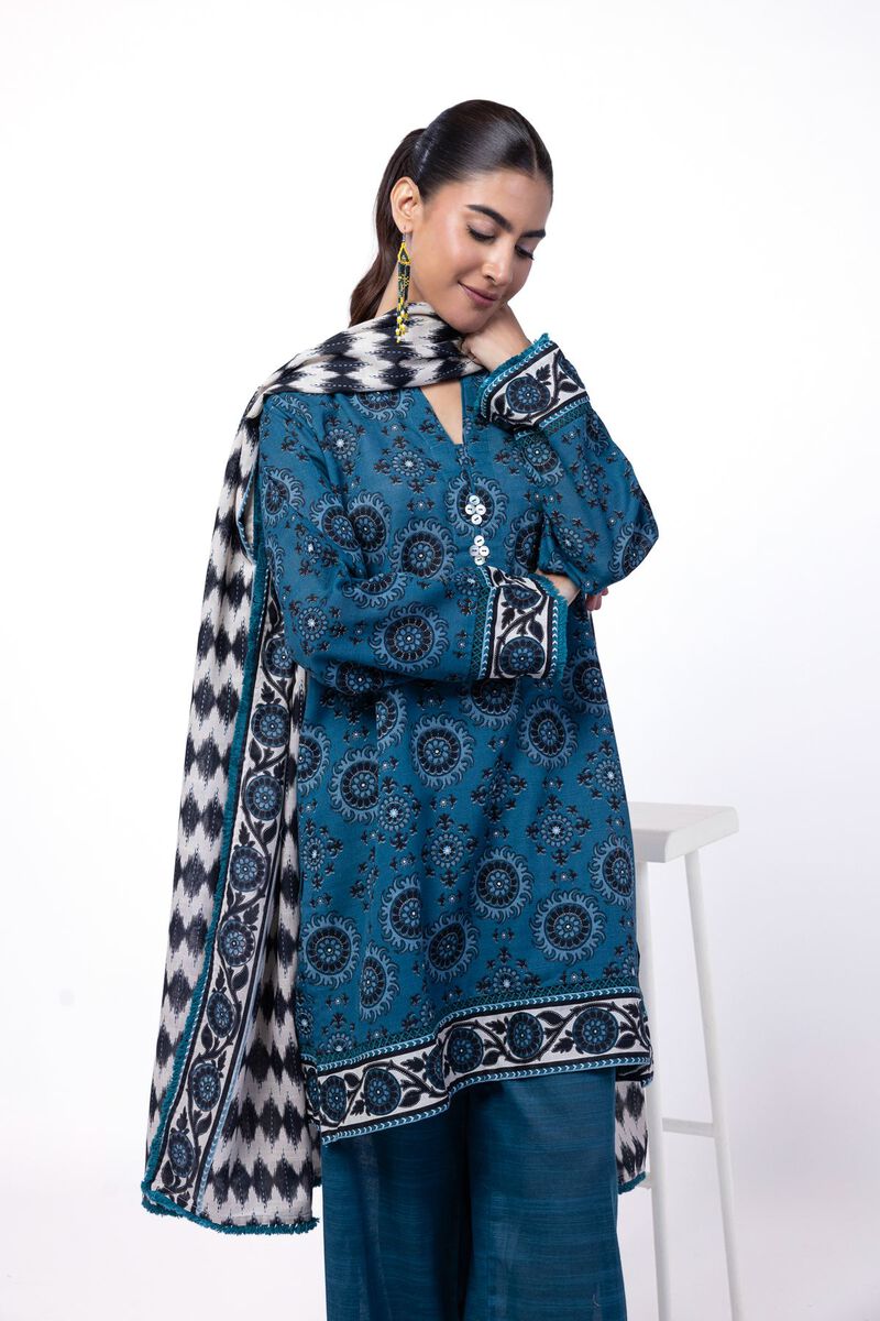 Printed | Light Khaddar | Tailored 3 Piece | USD 45.00