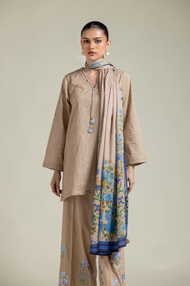 Embroidered | Lawn | Beige Lawn Dupatta | USD 25.00