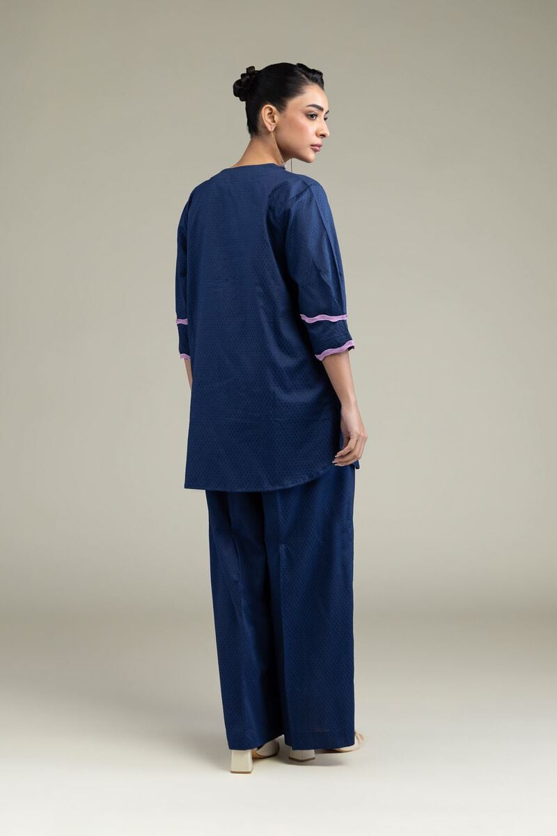 Embroidered | Cotton Dobby | Floral V-Neck Kurta | USD 35.00