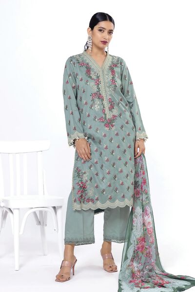 Embroidered | Dobby | Fabrics 3 Piece | USD 30.00