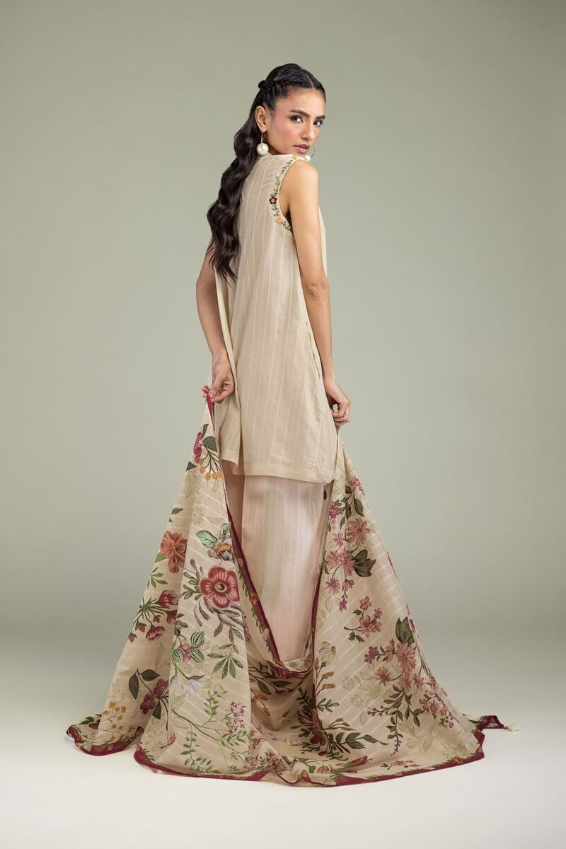 Embroidered | Textured Cotton | Floral Cotton Dupatta | USD 30.00