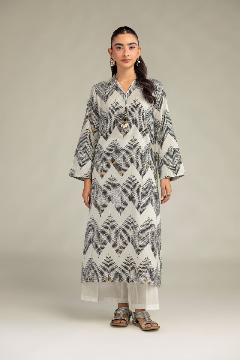Printed | Cambric | Geometric Longline Kurta | USD 35.00