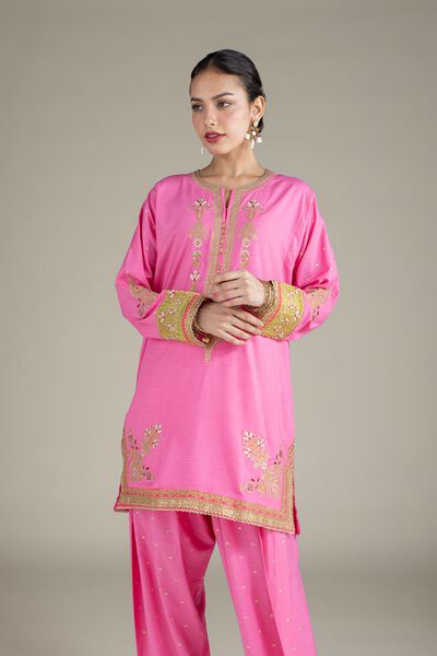 Embroidered | Raw Silk | Kurta | USD 60.00