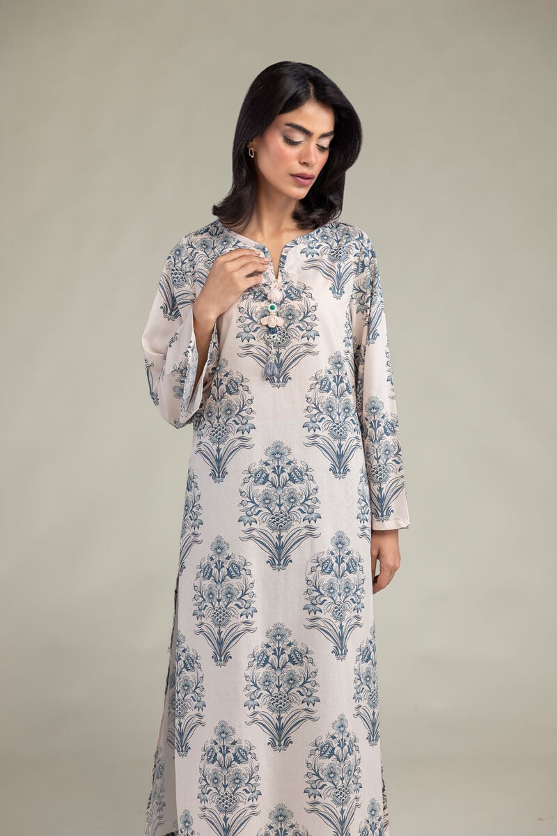 Embroidered | Cambric | Floral Printed Kurta | USD 35.00