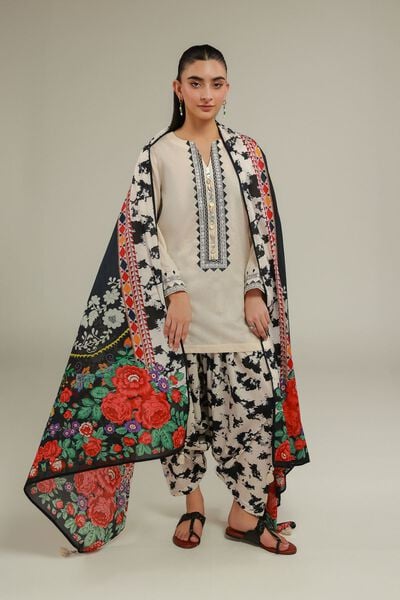 Embroidered | Cotton Dobby | Printed Cotton Shalwar | USD 30.00