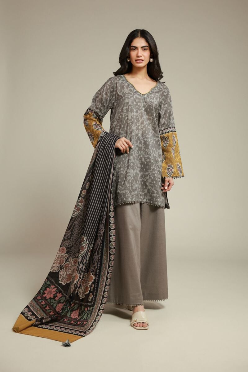 Printed | Cambric | Cambric Tailored 3-Piece | USD 60.00