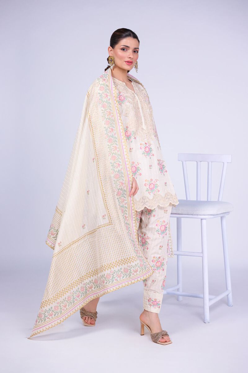 Printed | Cotton Net | Dupatta | USD 33.00