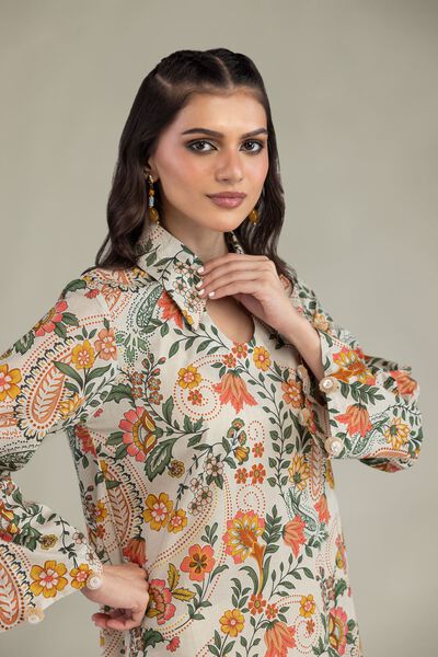 Printed | Cambric | Floral Cambric Kurta | USD 25.00