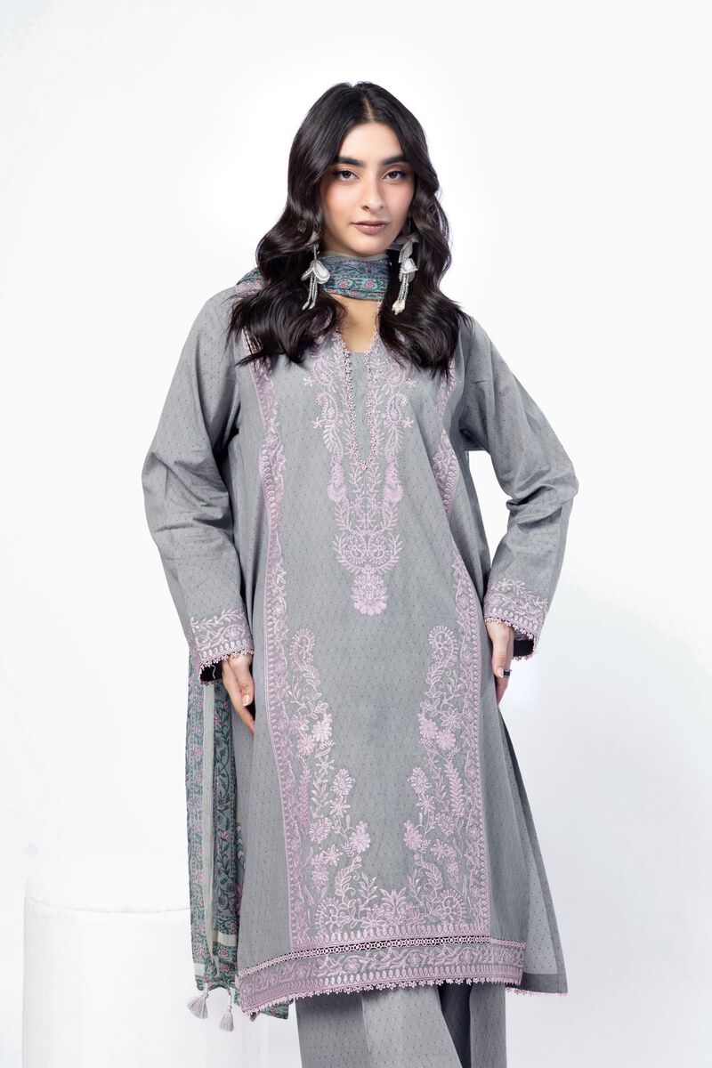 Embroidered | Cotton Dobby | Tailored 3 Piece | USD 75.00