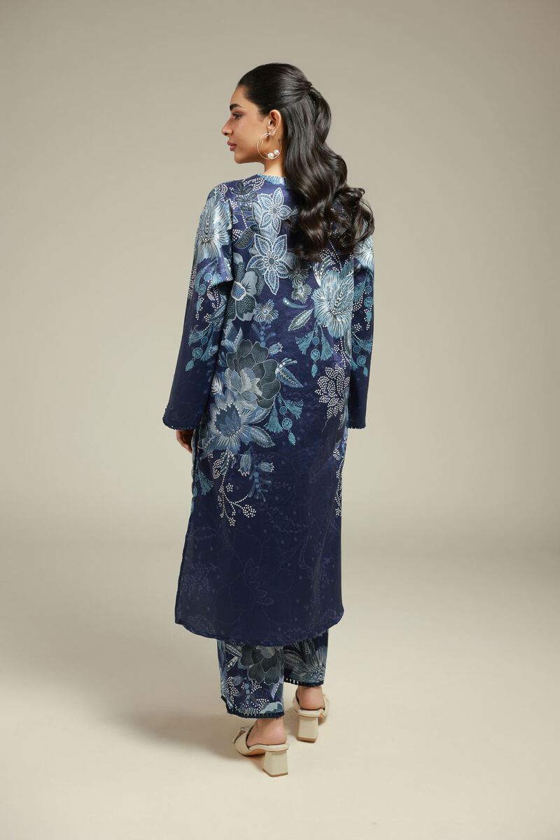 Embroidered | Satin | Tailored 2 Piece | Top and Bottom | USD 60.00