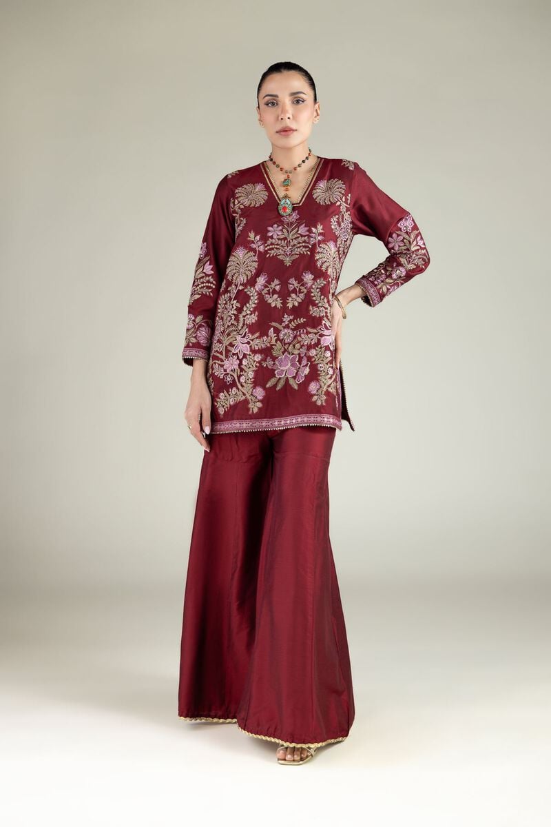 Embroidered | Raw Silk | Kurta | USD 65.00