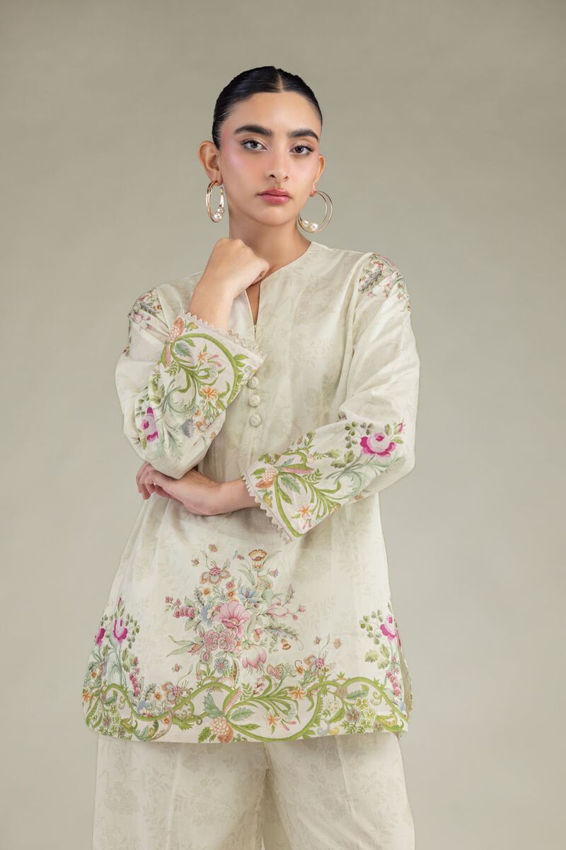 Printed | Cambric | Short V-Neck Kurta | USD 35.00