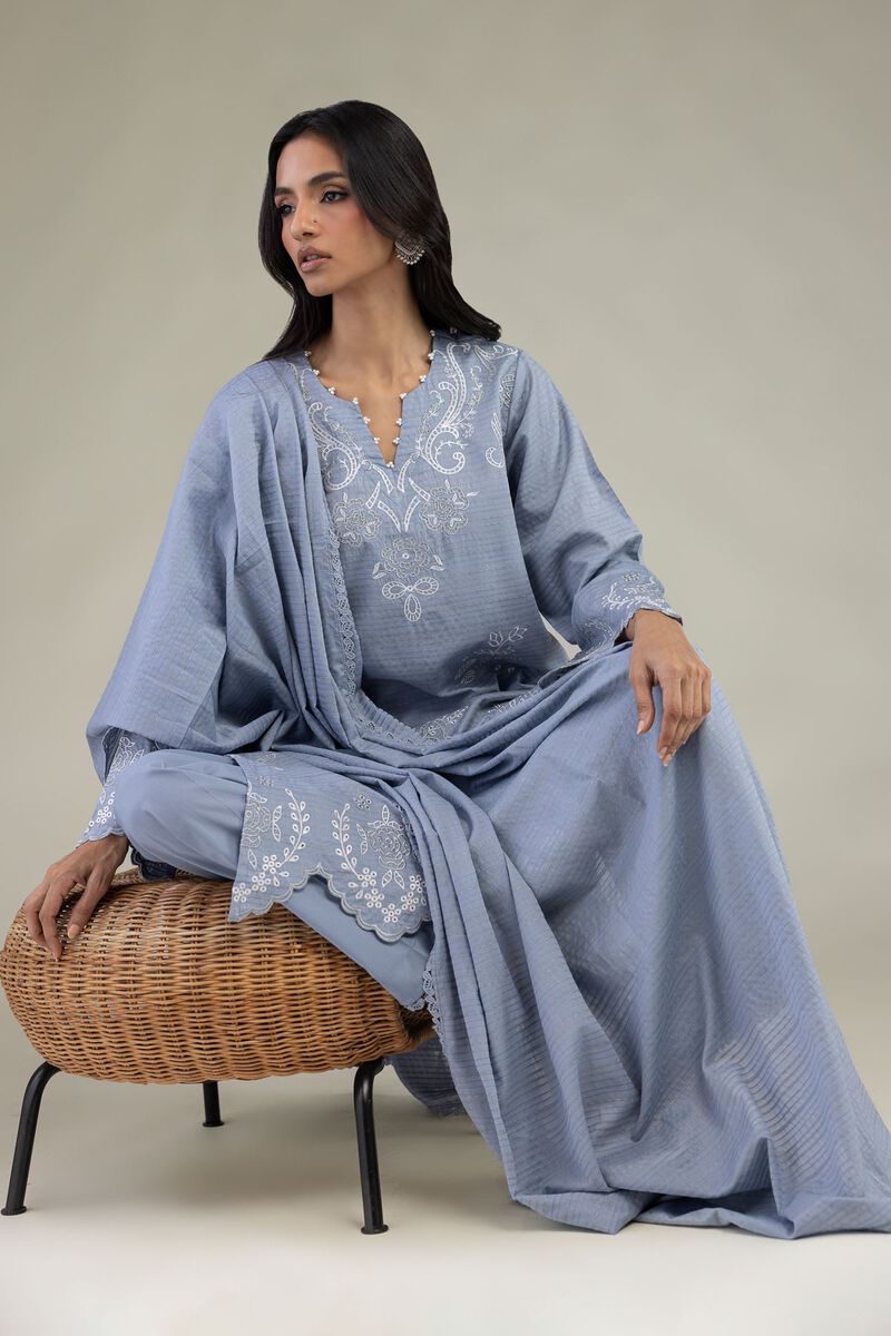 Embroidered | Messuri Dobby | Floral Tailored Set | USD 85.00