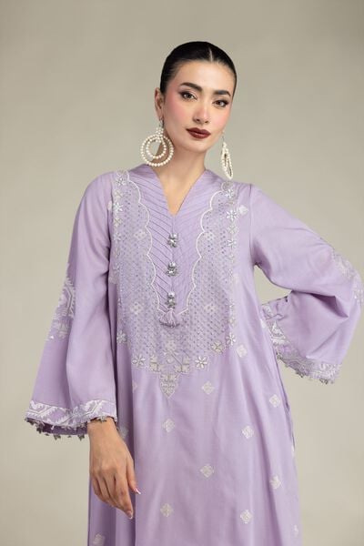 Embroidered | Raw Silk | Long Embroidered Kurta | USD 60.00