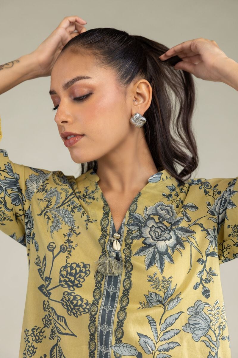 Printed | Cambric | Short V-Neck Kurta | USD 35.00