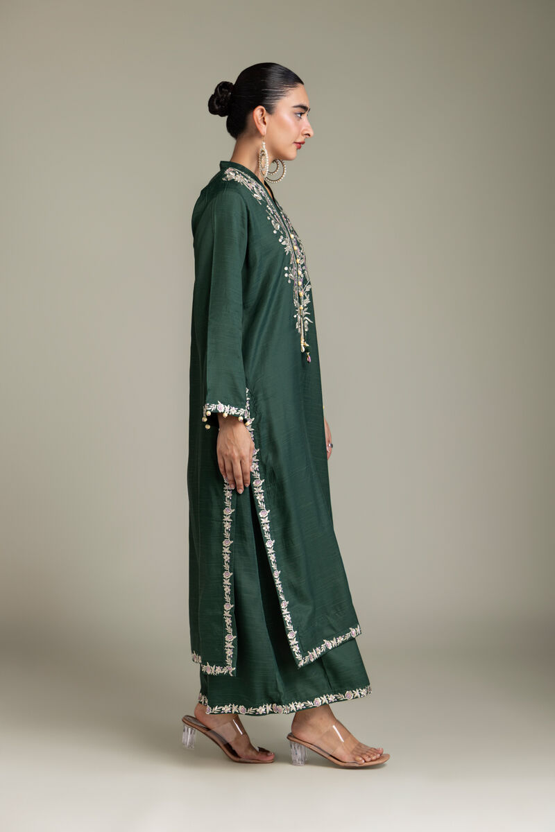 Embroidered | Raw Silk | Raw Silk Pants | USD 45.00