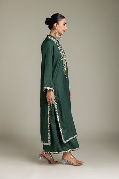 Embroidered | Raw Silk | Raw Silk Pants | USD 45.00