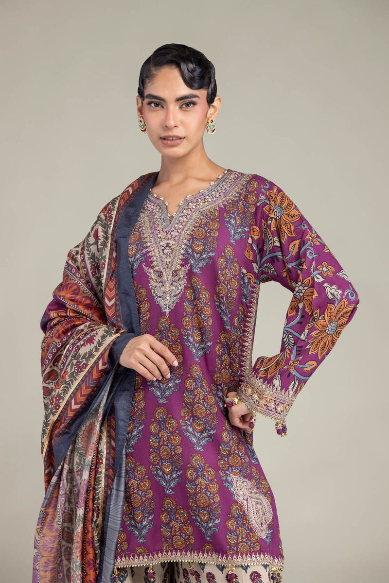 Embroidered | Polyester Silk | Silk Paisley Dupatta | USD 30.00