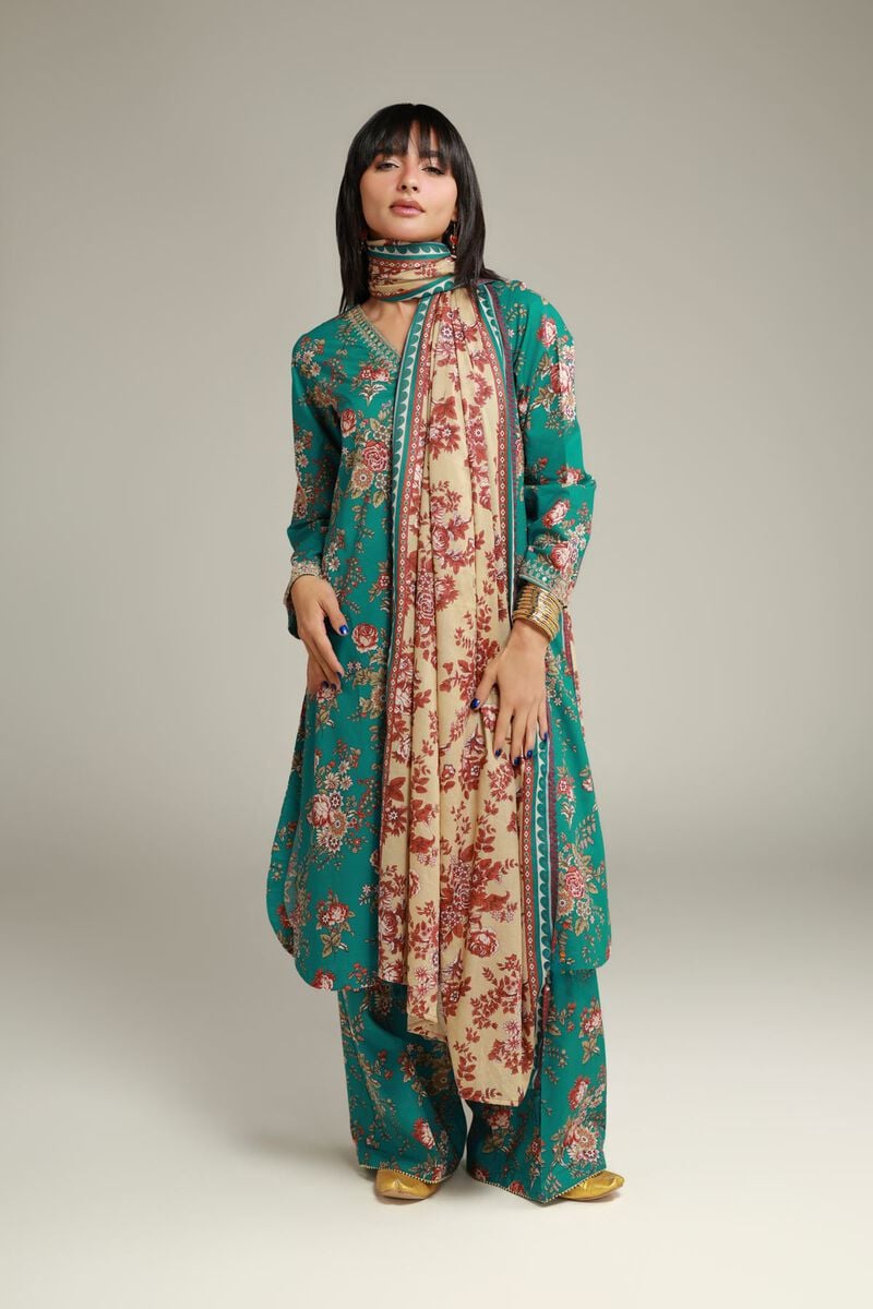 Embroidered | Lawn | Floral Lawn Dupatta | USD 25.00