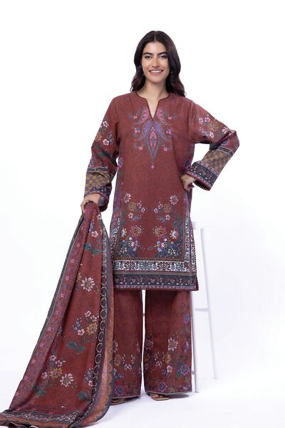 Printed | Karandi | Tailored 3 Piece | USD 50.00