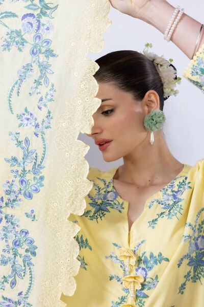 Embroidered | Cotton Square | Dupatta | USD 40.00