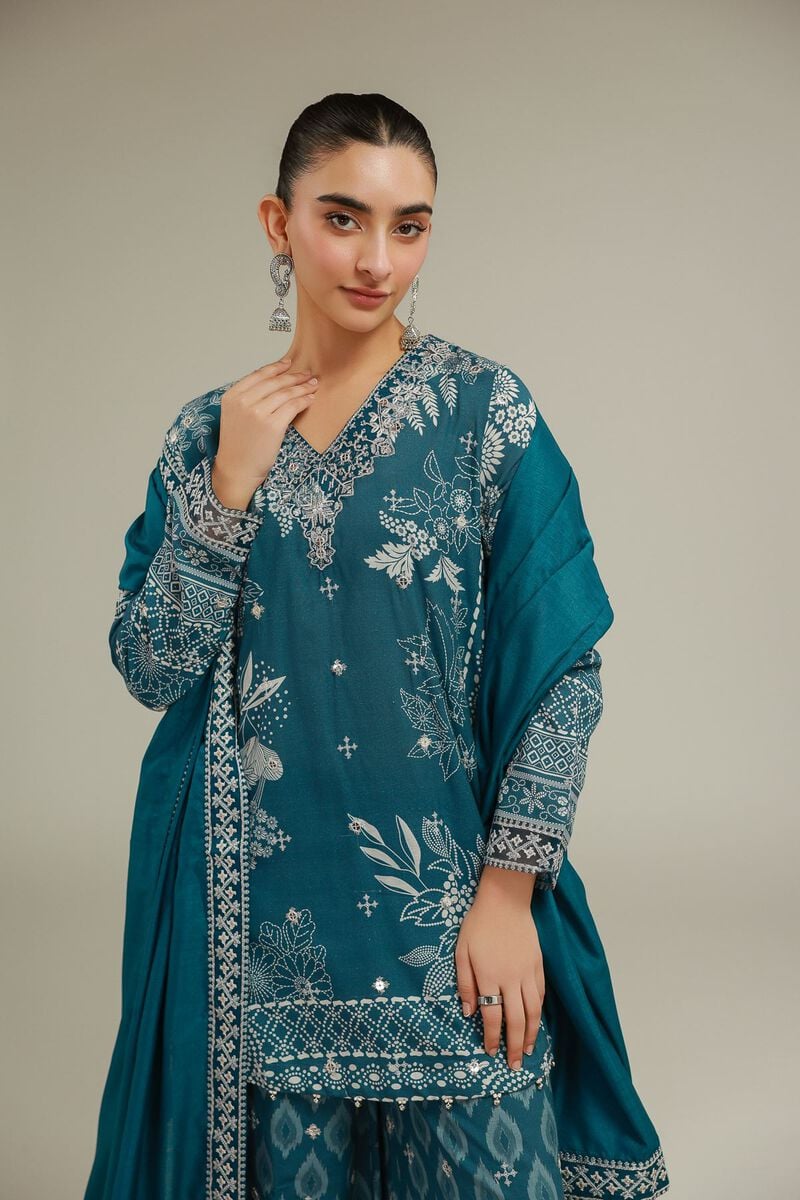 Embroidered | Polyester Silk | Geometric Threadwork Dupatta | USD 40.00