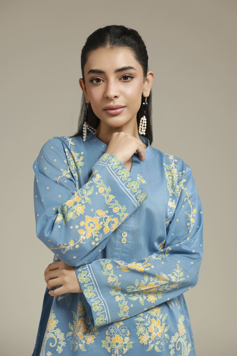 Printed | Cambric | Blue Tailored Set | USD 45.00