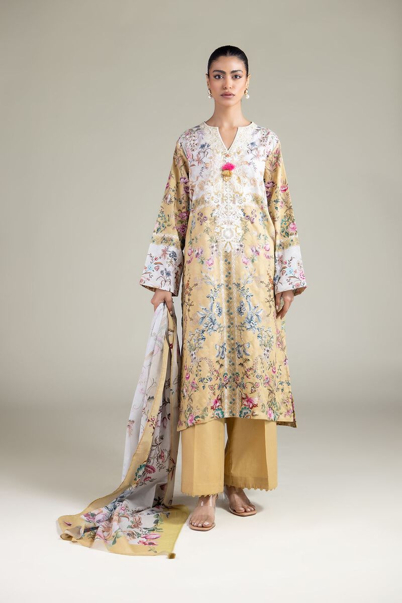 Embroidered | Broshia | Floral Tailored 3-Piece | USD 75.00