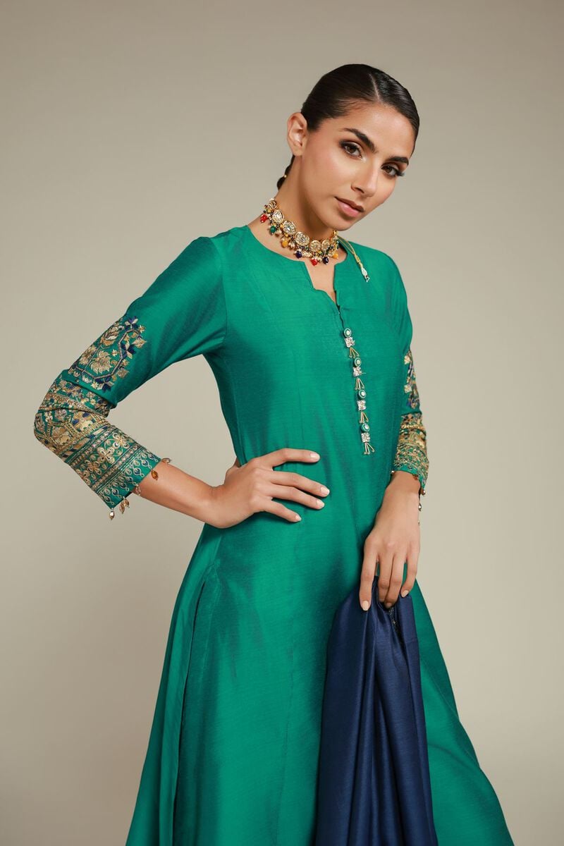 Embroidered | Raw Silk | 3 Piece Co-ord Set | USD 125.00