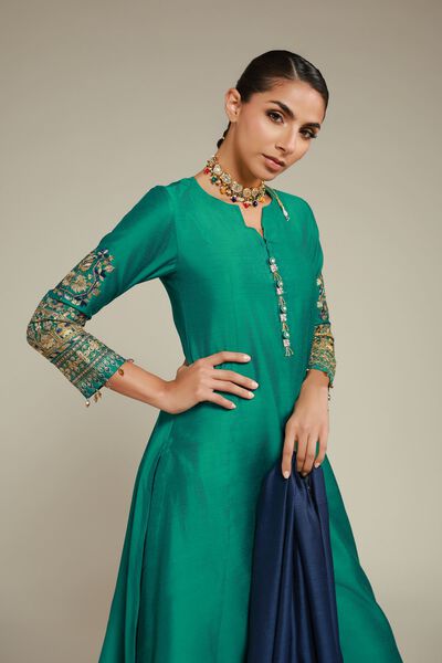 Embroidered | Raw Silk | 3 Piece Co-ord Set | USD 125.00